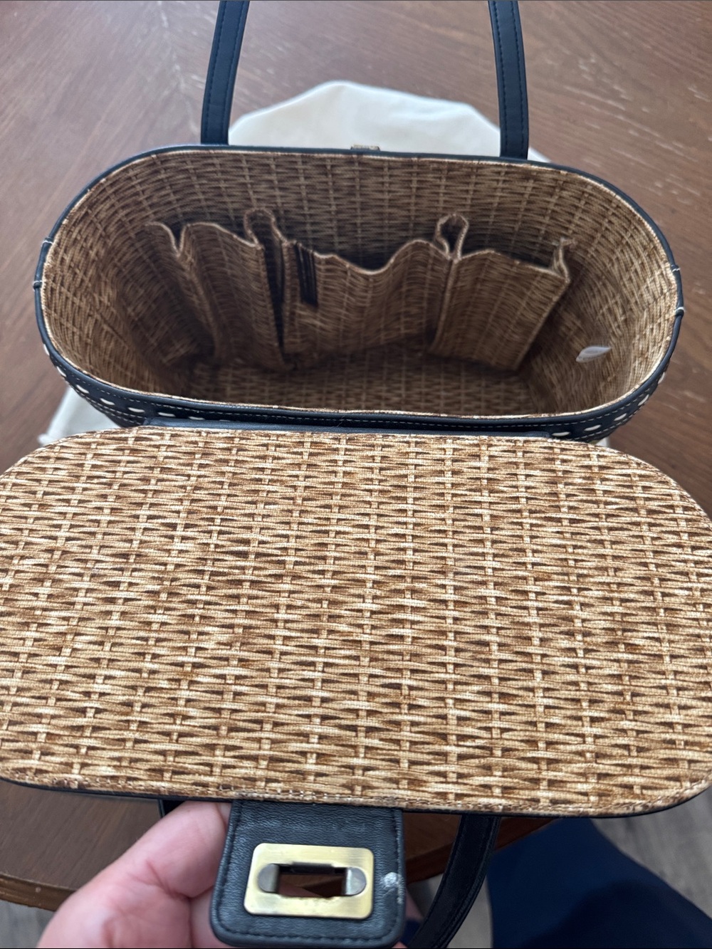 RARE Vintage Isabella Fiore Embellished Beaded Fruit Basket Bucket Handbag Purse - Picture 6 of 16